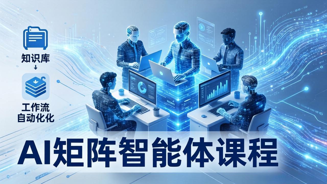 AI矩阵智能体实战：100个数字员工批量生产内容，文本知识库+工作流自动化全搞定-源创文化-无心创作