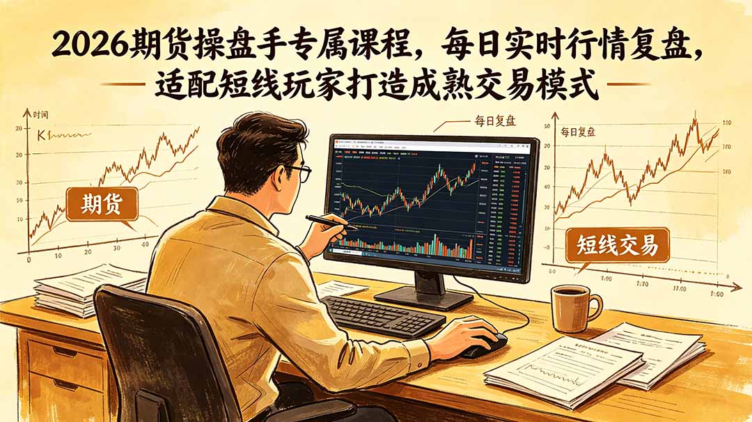 2026期货操盘手专属课程-更新6月，每日实时行情复盘，适配短线玩家打造成熟交易模式-源创文化-无心创作
