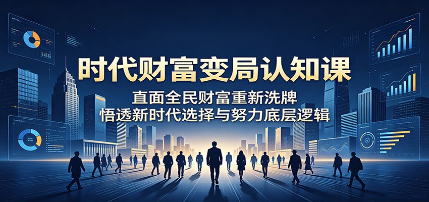 时代财富变局认知课：直面全民财富重新洗牌，悟透新时代选择与努力底层逻辑-源创文化-无心创作