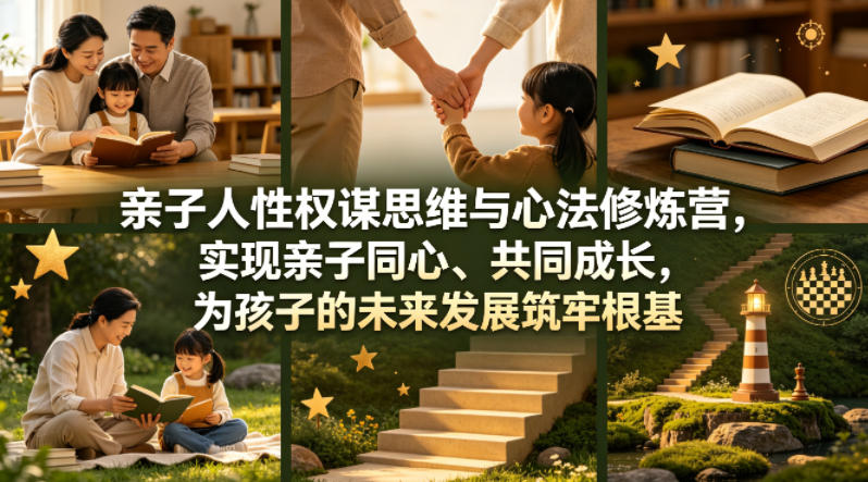 亲子人性权谋思维与心法修炼营，实现亲子同心、共同成长，为孩子的未来发展筑牢根基【音频】-源创文化-无心创作