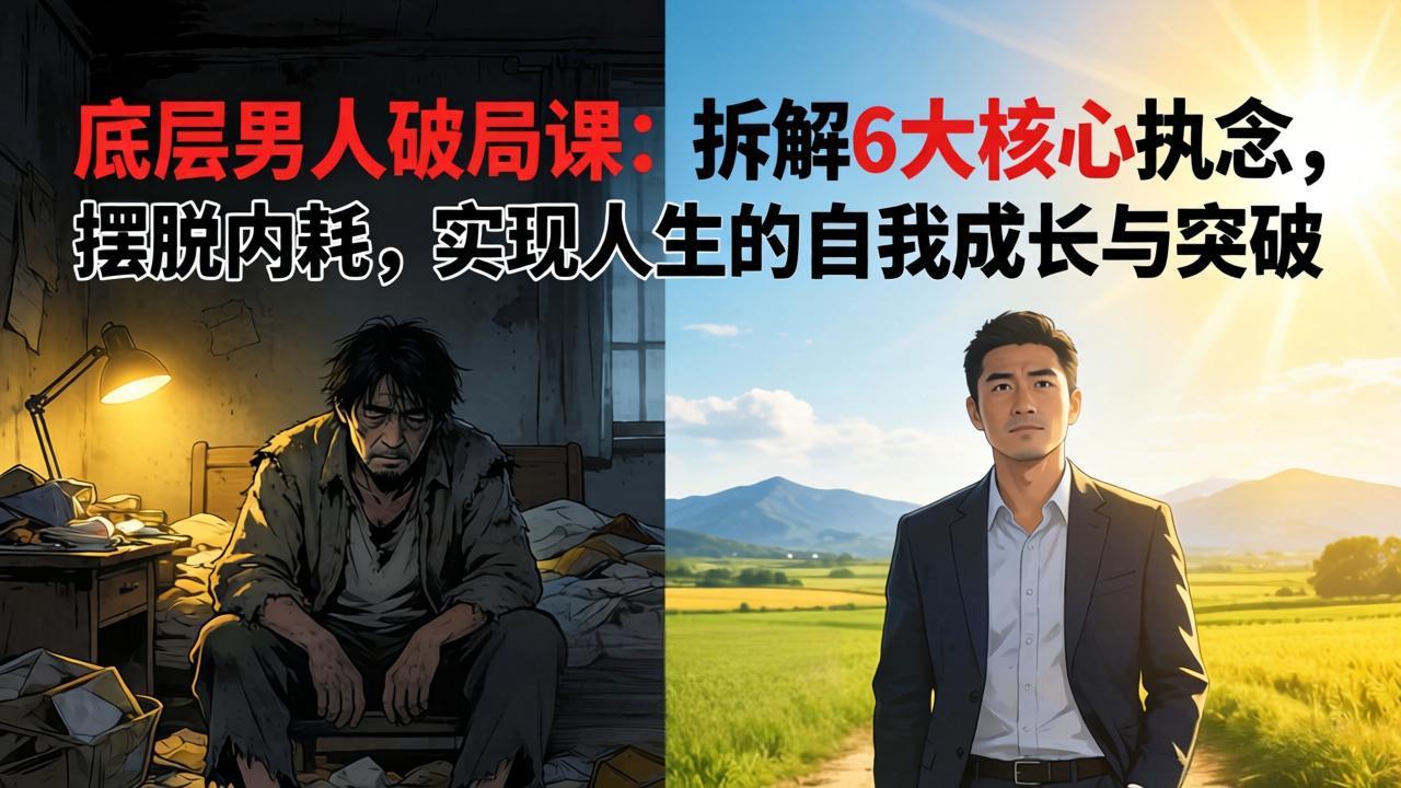 付费文章：底层男人破局课：拆解 6 大核心执念，摆脱内耗，实现人生的自我成长与突破-源创文化-无心创作