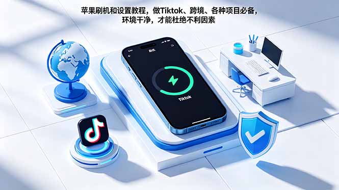苹果刷机和设置教程，做Tiktok、跨境、各种项目必备，环境干净，才能杜绝不利因素-源创文化-无心创作