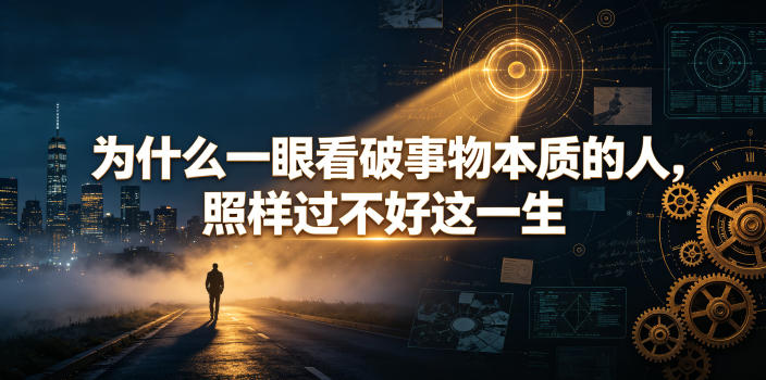 付费文章：为什么一眼看破事物本质的人，照样过不好这一生-源创文化-无心创作