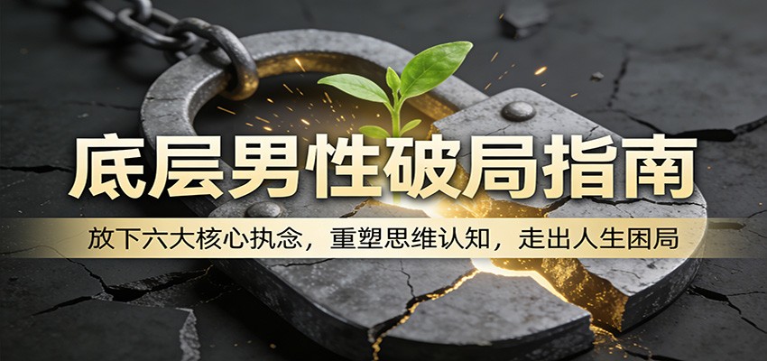 底层男性破局指南：放下六大核心执念，重塑思维认知，走出人生困局-源创文化-无心创作