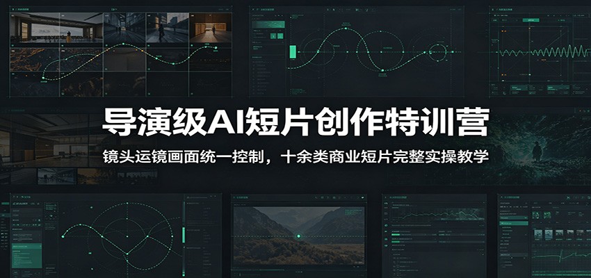 导演级AI短片创作特训营：镜头运镜画面统一控制，十余类商业短片完整实操教学(更新)-源创文化-无心创作