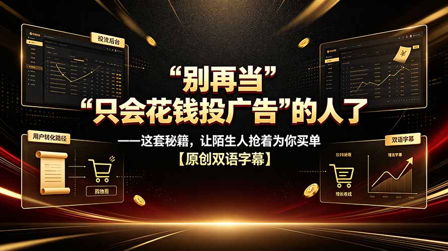 别再当“只会花钱投广告”的人了——这套秘籍,让陌生人抢着为你买单【原创双语字幕】-源创文化-无心创作