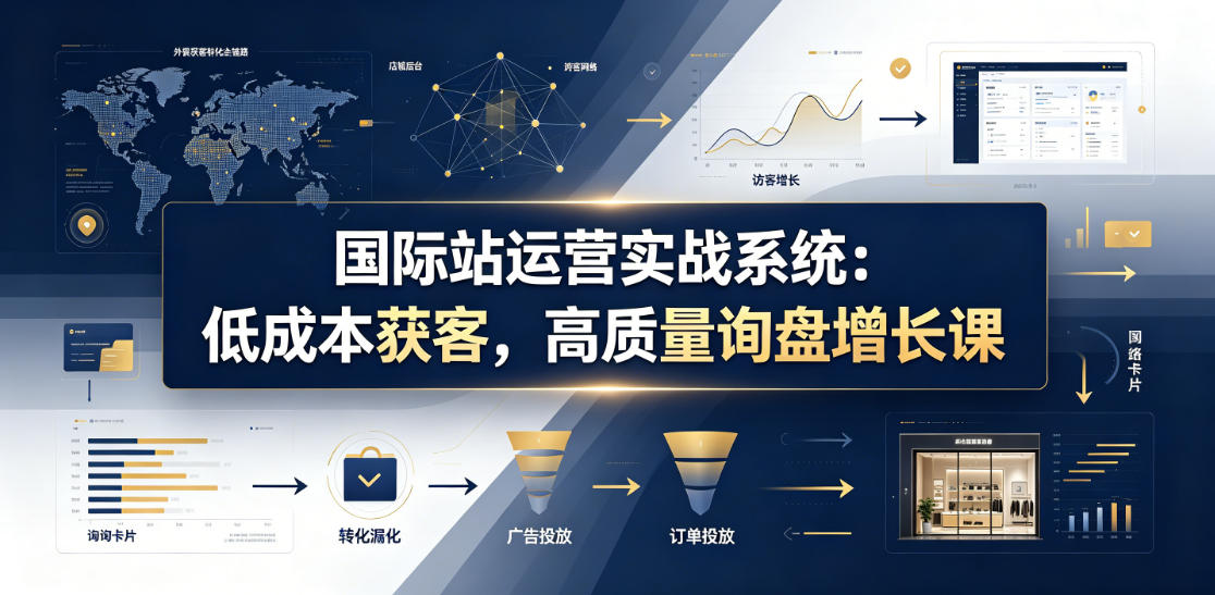 国际站运营实战系统：低成本获客，高质量询盘增长课(更新26年)-源创文化-无心创作