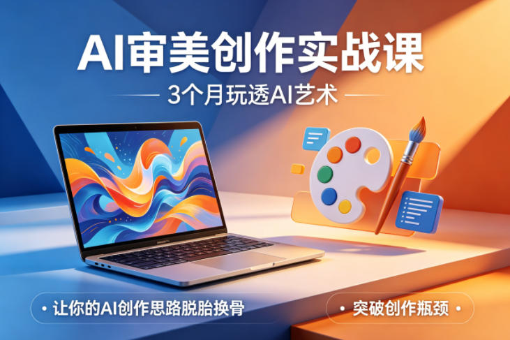 AI审美创作实战课，3个月玩透AI艺术，让你的AI创作思路脱胎换骨，突破创作瓶颈(更新0706)-源创文化-无心创作