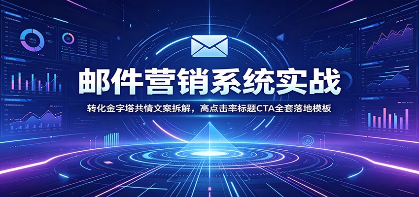 邮件营销系统实战：转化金字塔共情文案拆解，高点击率标题CTA全套落地模板-源创文化-无心创作