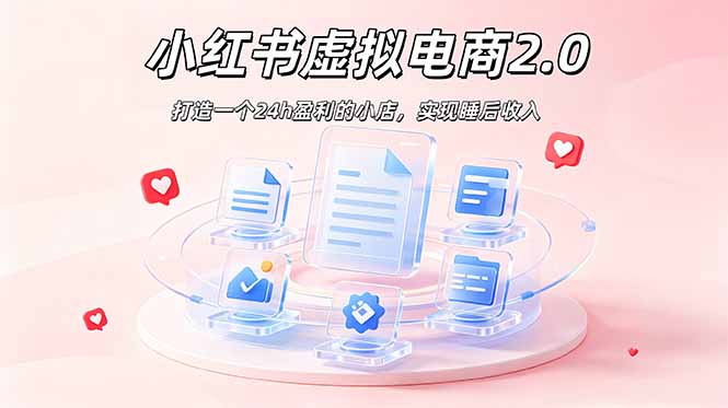 2026 年最强风口掘金项目：AI小红书虚拟电商，布局搜索流量，每日躺赚500+-源创文化-无心创作