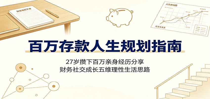 百万存款人生规划指南：27岁攒下百万亲身经历分享，财务社交成长五维理性生活思路-源创文化-无心创作
