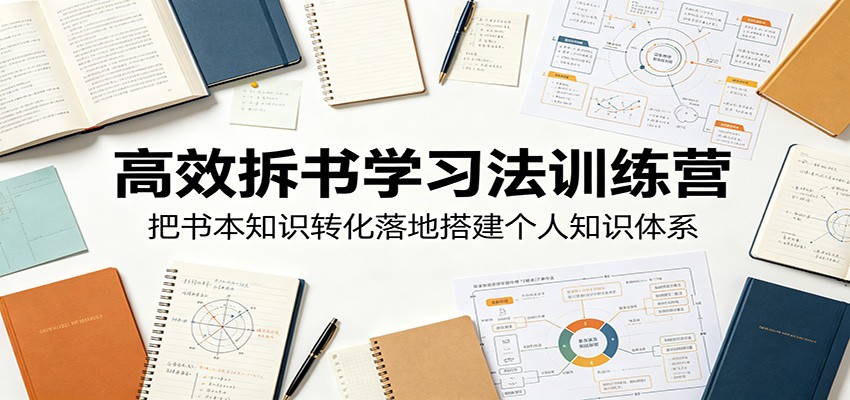 高效拆书学习法训练营，把书本知识转化落地搭建个人知识体系-源创文化-无心创作
