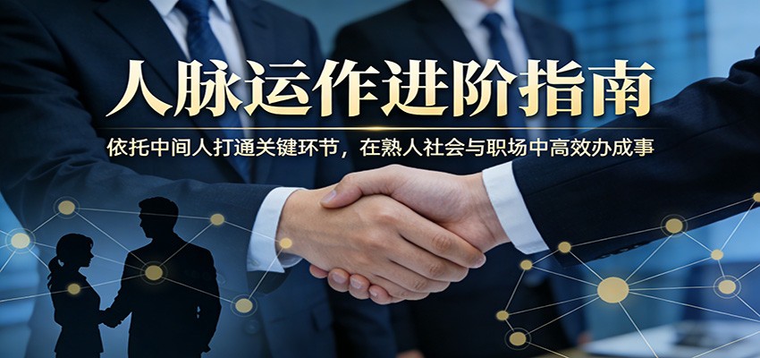 付费文章：人脉运作进阶指南，依托中间人打通关键环节，在熟人社会与职场中高效办成事-源创文化-无心创作