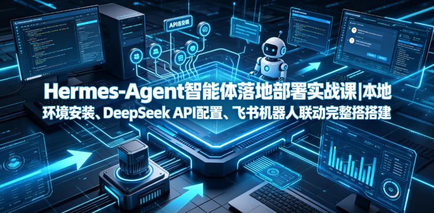 Hermes-Agent智能体落地部署实战课｜本地环境安装、DeepSeek API配置、飞书机器人联动完整搭建教程-源创文化-无心创作