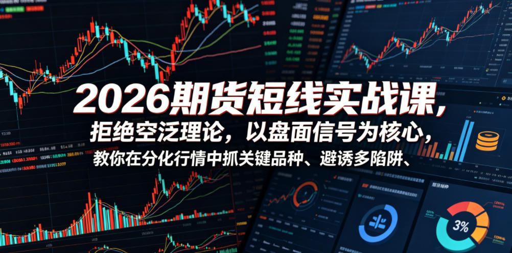 2026期货短线实战课，拒绝空泛理论，以盘面信号为核心，教你在分化行情中抓关键品种、避诱多陷阱(更新0711)-源创文化-无心创作