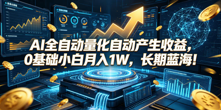 AI全自动量化自动产生收益，0基础小白月入1W，长期蓝海！【揭秘】-源创文化-无心创作