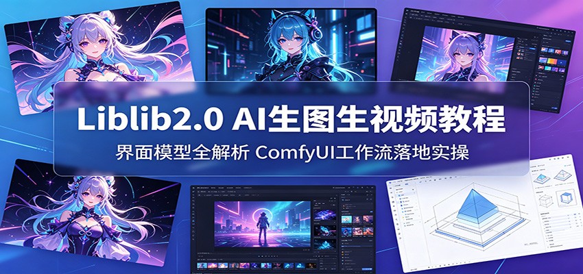 Liblib2.0 AI生图生视频教程：界面模型全解析，ComfyUI工作流落地实操-源创文化-无心创作