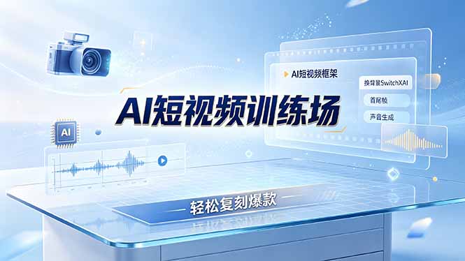 老陈AI短视频训练场：AI短视频框架+换背景SwitchXAI+首尾帧+声音生成，轻松复刻爆款-源创文化-无心创作