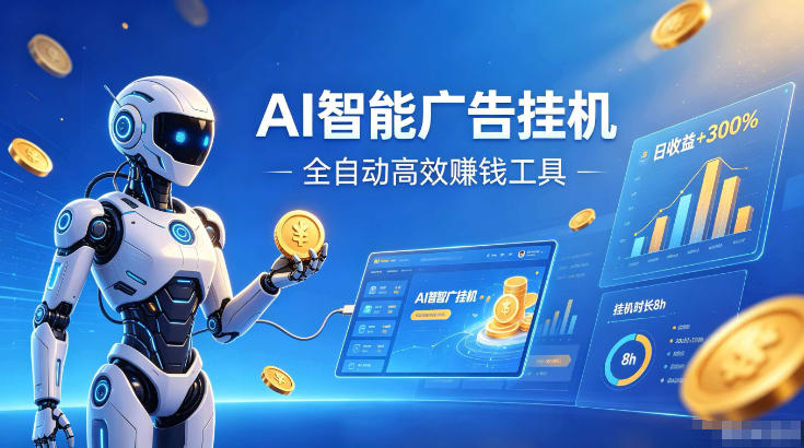 AI智能广告挂G，在家自动賺收益，全程无需人工操作、不用直播、不用拉人【揭秘】-源创文化-无心创作