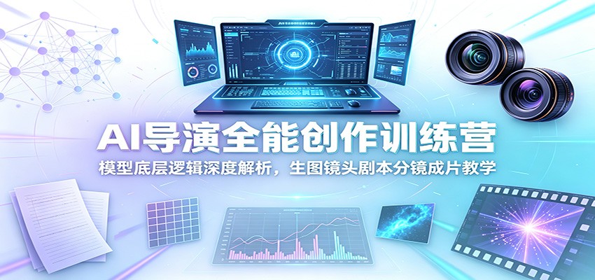AI导演全能创作训练营：模型底层逻辑深度解析，生图镜头剧本分镜成片教学-源创文化-无心创作