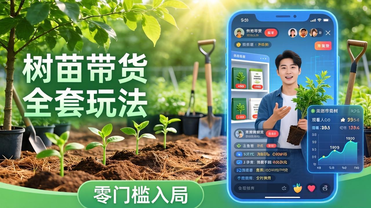 视频号AI树苗带货全套玩法：零门槛入局，掌握豆包、千问等AI工具制作树苗视频的全套流程-源创文化-无心创作