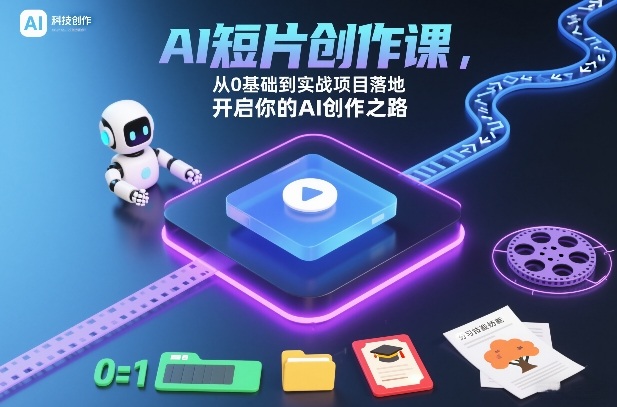 AI短片创作课，从0基础到实战项目落地，开启你的AI创作之路(更新0411)-源创文化-无心创作