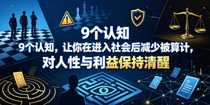 付费文章：9个认知，让你在进入社会后减少被算计，对人性与利益保持清醒-源创文化-无心创作