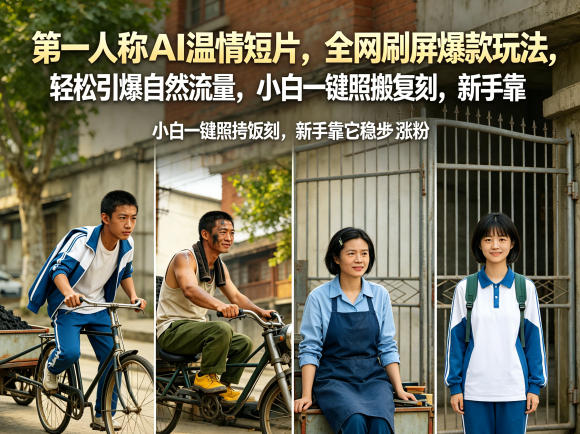 第一人称AI温情短片，全网刷屏爆款玩法，轻松引爆自然流量，小白一键照搬复刻，新手靠它稳步涨粉-源创文化-无心创作