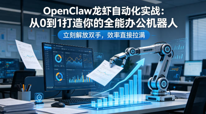 OpenClaw龙虾自动化实战：从0到1打造你的全能办公机器人，立刻解放双手，效率直接拉满-源创文化-无心创作