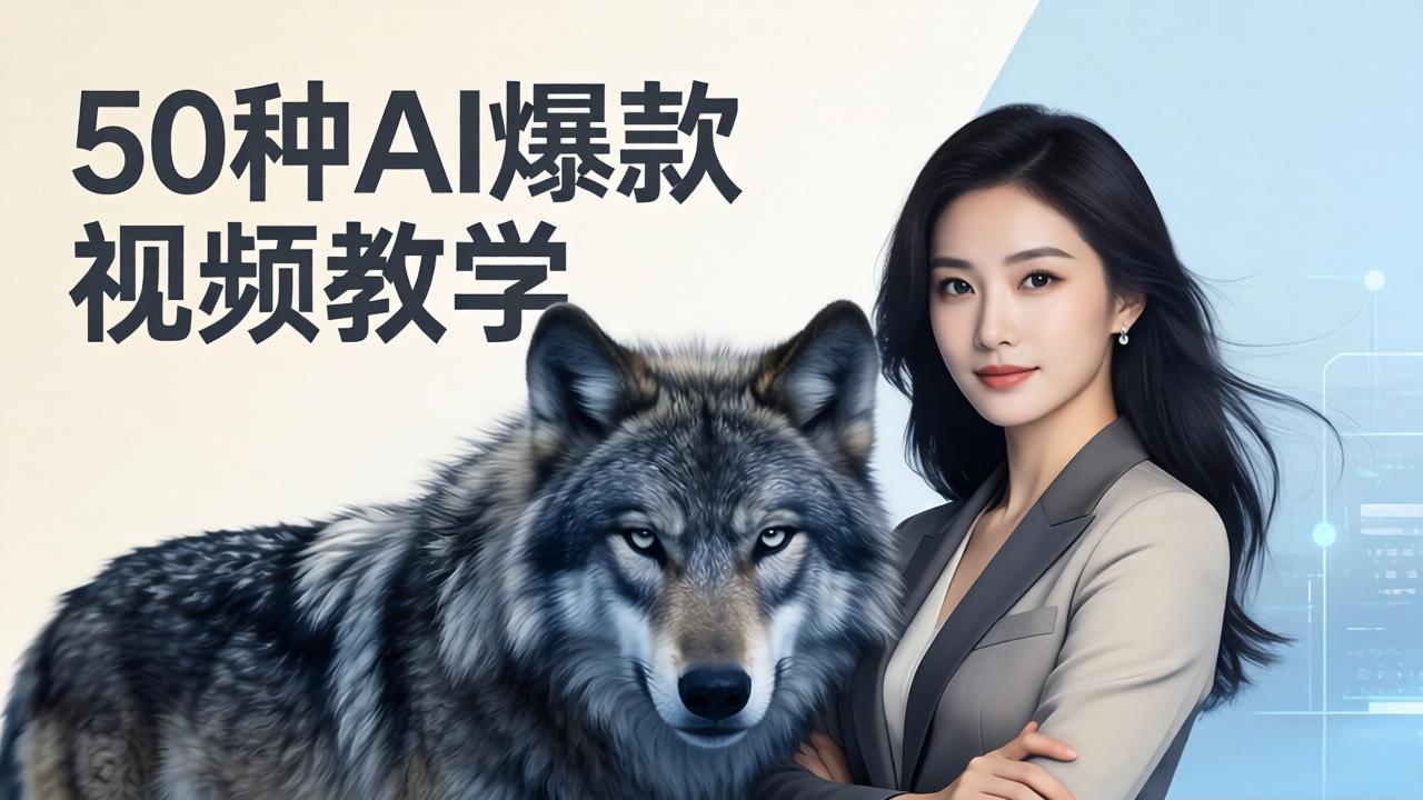 50种AI爆款视频教学：影视级古诗词+治愈萌宠+山海经蛟龙，高阶宝典商业落地-源创文化-无心创作