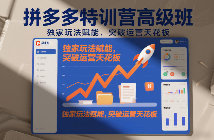 拼多多特训营高阶班，独家玩法赋能，突破运营天花板(更新26年4月10日)-源创文化-无心创作