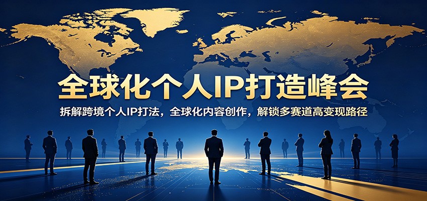 全球化个人IP打造峰会：拆解跨境个人IP打法，全球化内容创作，解锁多赛道高变现路径-源创文化-无心创作