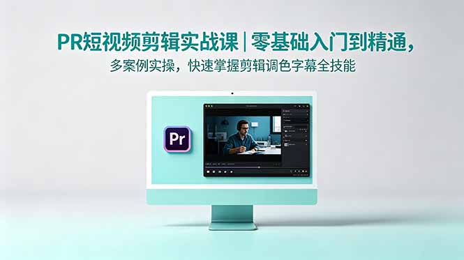 PR短视频剪辑实战课｜零基础入门到精通，多案例实操，快速掌握剪辑调色字幕全技能-源创文化-无心创作