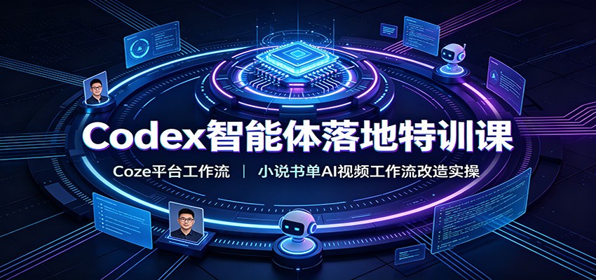 Codex智能体落地特训课：Coze平台工作流，小说书单AI视频工作流改造实操-源创文化-无心创作
