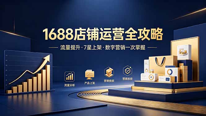 1688店铺没流量？产品上架不到7星？数字营销不会投？全套运营技能一次学(更新6月-源创文化-无心创作
