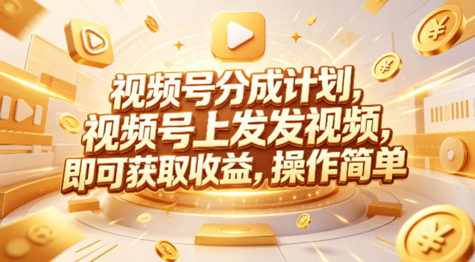 视频号分成计划，599元众筹的Red团队课程，视频号上发发视频，即可获取收益，操作简单-源创文化-无心创作