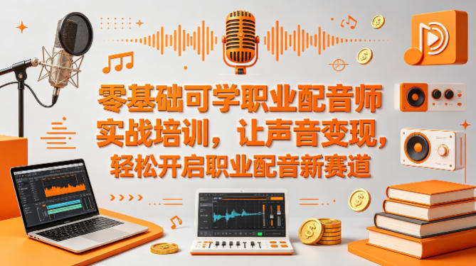 零基础可学职业配音师实战培训，让声音变现，轻松开启职业配音新赛道-源创文化-无心创作