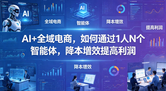 AI+全域电商，如何通过1人N个智能体，降本增效提高利润