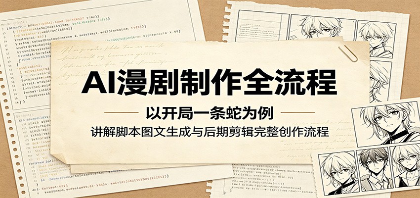 AI漫剧制作全流程：以开局一条蛇为例，讲解脚本图文生成与后期剪辑完整创作流程-源创文化-无心创作