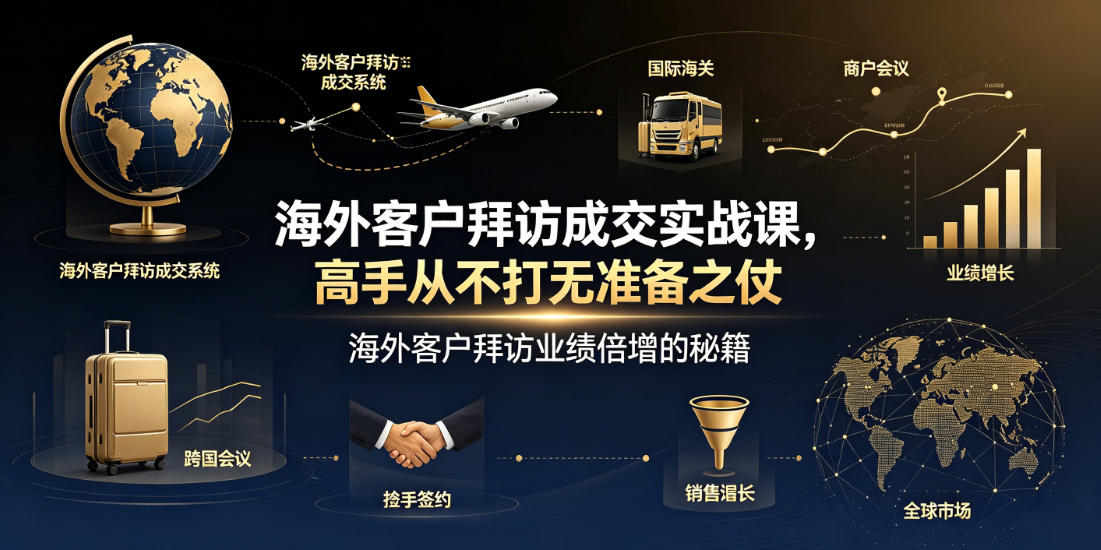 海外客户拜访成交实战课,高手从不打无准备之仗,海外客户拜访业绩倍增的秘籍-源创文化-无心创作