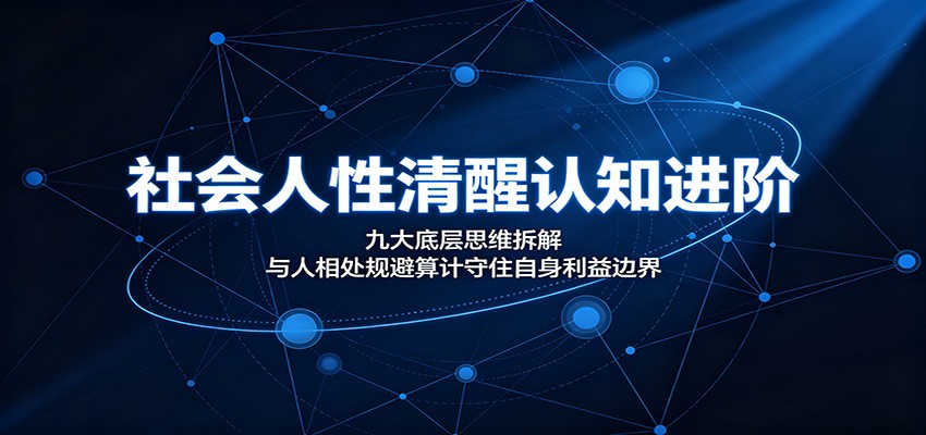 社会人性清醒认知进阶：九大底层思维拆解，与人相处规避算计守住自身利益边界-源创文化-无心创作