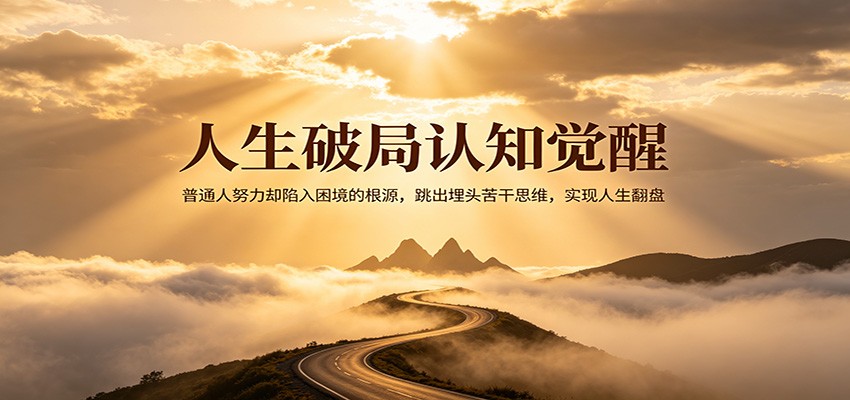 人生破局认知觉醒，普通人努力却陷入困境的根源，跳出埋头苦干思维，实现人生翻盘-源创文化-无心创作