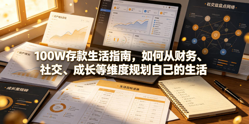 付费文章:100W存款生活指南,如何从财务、社交、成长等维度规划自己的生活-源创文化-无心创作