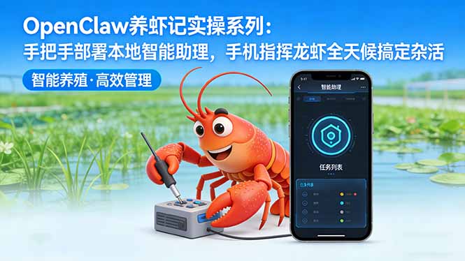 OpenClaw养虾记实操系列-更新：手把手部署本地智能助理，手机指挥龙虾全天候搞定杂活-源创文化-无心创作