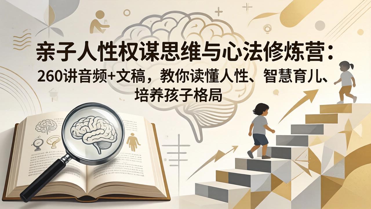 亲子人性权谋思维与心法修炼营：260讲音频+文稿，教你读懂人性、智慧育儿、培养孩子格局-源创文化-无心创作