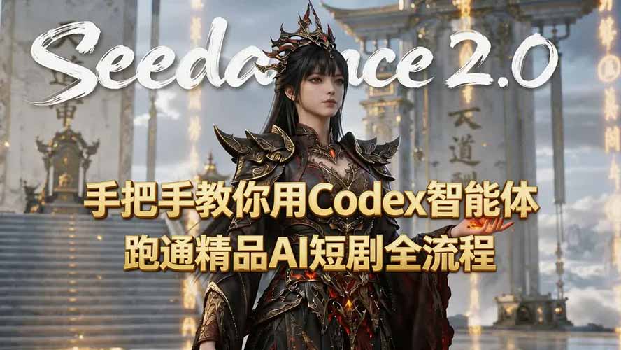 手把手教你用Seedance2.0+Codex智能体跑通精品AI短剧全流程(附3种skill技能-源创文化-无心创作