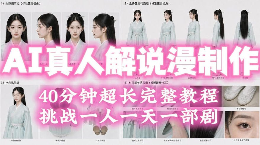 2026年AI真人解说漫剧自动批量化制作教程,40分钟超长完整,自动批量化制作,挑战一人一天一部剧!-源创文化-无心创作