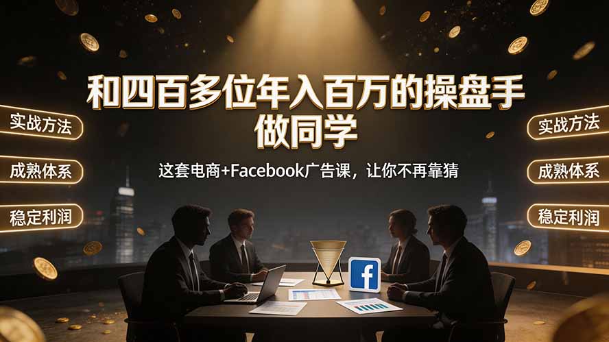 和四百多位年入百万的操盘手做同学——这套电商+Facebook广告课，让你不再靠猜【原创双语字幕】-源创文化-无心创作