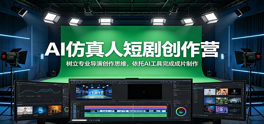 AI仿真人短剧创作营：树立专业导演创作思维，依托AI工具完成成片制作-源创文化-无心创作