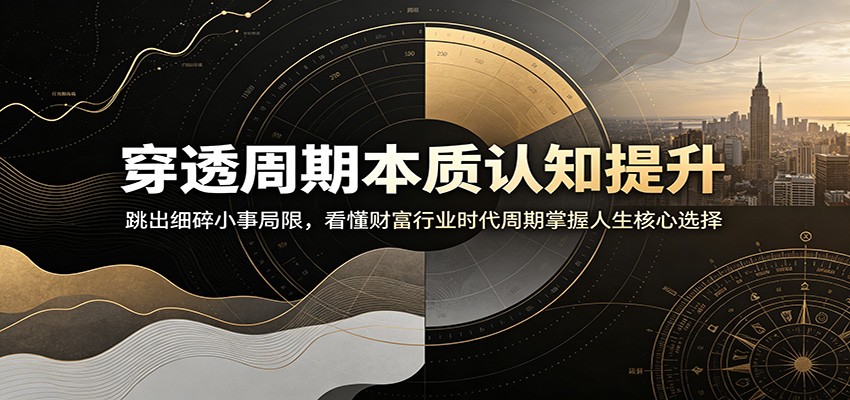 穿透周期本质认知提升：跳出细碎小事局限，看懂财富行业时代周期掌握人生核心选择-源创文化-无心创作